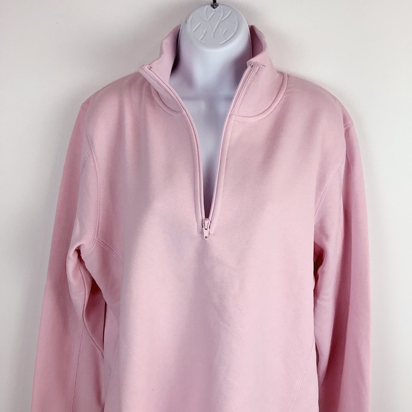 Sport-Tek Oversized Pink Quarter Zip Long Sleeve Fleece Athleisure Sweatshirt XL - Picture 4 of 9